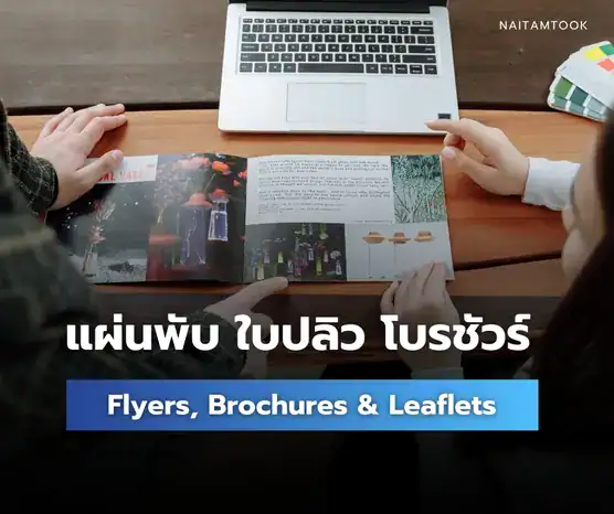 ผลงานแผ่นพับใบปลิวโบรชัวร์z